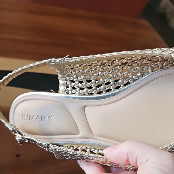 Primark Metallic Woven Flats - Picture 3 of 8